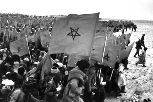 El Frente Polisario del Sahara Occidental. Imagen_marcha_verde_largo_desierto_sahara