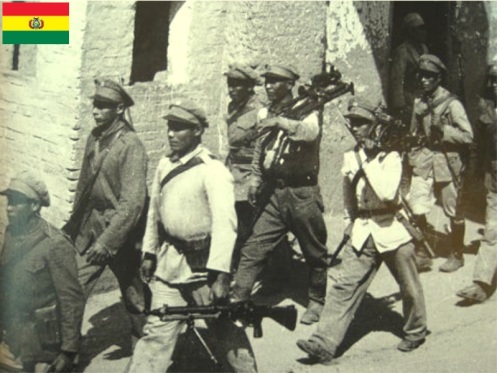 guerra del chaco-tropas bolivianas hacia el combate.