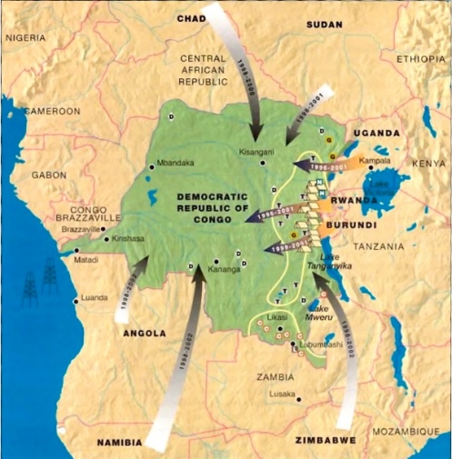 Resultado de imagen de Primera y Segunda Guerra civil del Congo