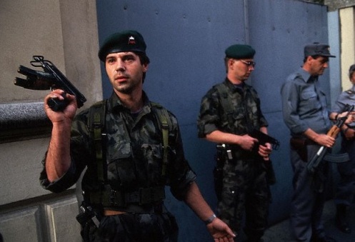 Soldados eslovenos -Guerra de los Diez Días 1991 d